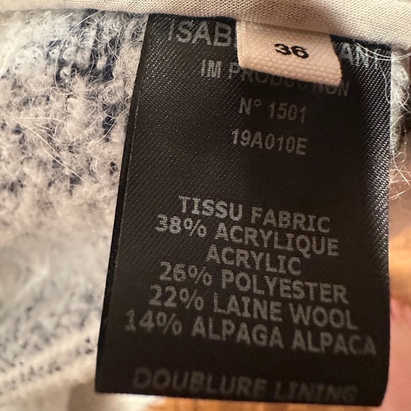 Isabel Marant Étoile Black and Cream Wool Jacket - Picture 8 of 14